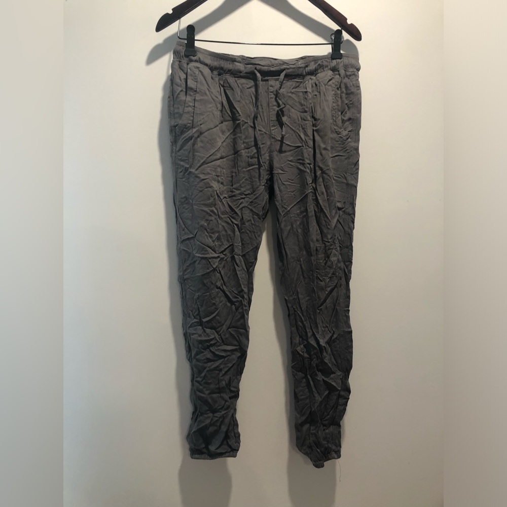 Casual Gray Drawstring Jogger Pants